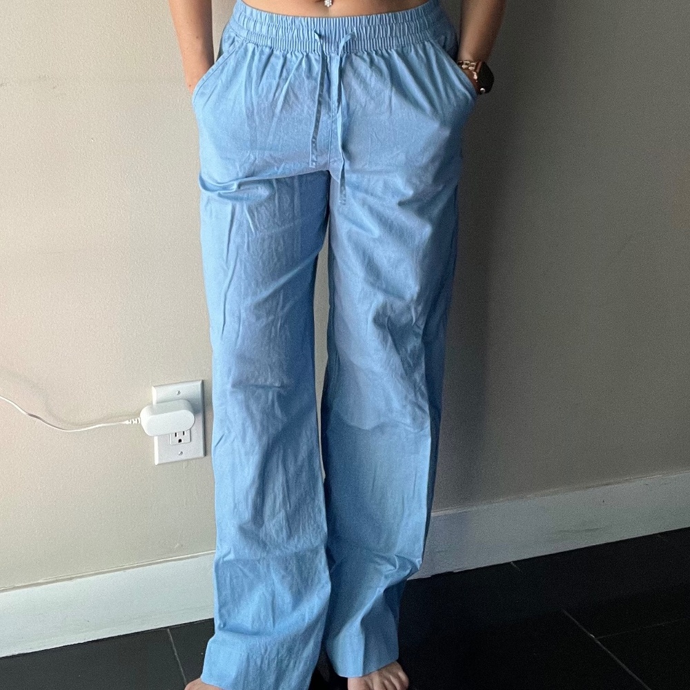 Claire Desjardins – Linen & Cotton – Wide-Leg Pull-On Pants – Size S